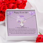 Sweet 16 Birthday Gift - Little Ribbon Rhinestone Crystal Necklace
