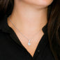 Little Ribbon Rhinestone Necklace For Best Friend