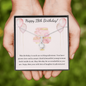 18th Birthday - Little Ribbon Rhinestone Necklace