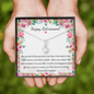 Retirement Gift - Little Ribbon Rhinestone Necklace