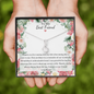 Little Ribbon Rhinestone Necklace For Best Friend