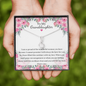 Little Ribbon Rhinestone Necklace For Granddaughter