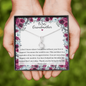 Little Ribbon Rhinestone Necklace For Grandma