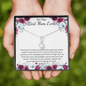 Little Ribbon Rhinestone Necklace For Your Mom