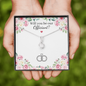 Officiant Proposal - Little Ribbon Rhinestone Crystal Necklace