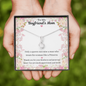 Little Ribbon Rhinestone Crystal Necklace For Boyfriend's Mom