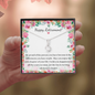 Retirement Gift - Little Ribbon Rhinestone Necklace