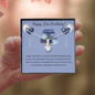 21st Birthday - Little Ribbon Rhinestone Necklace