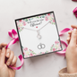 Officiant Proposal - Little Ribbon Rhinestone Crystal Necklace