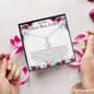 Little Ribbon Rhinestone Necklace For Your Mom