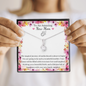 Little Ribbon Rhinestone Necklace For New Moms