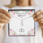 Officiant Proposal - Little Ribbon Rhinestone Crystal Necklace