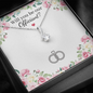 Officiant Proposal - Little Ribbon Rhinestone Crystal Necklace