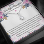 Little Ribbon Rhinestone Necklace For Your Daughter - Wedding Gift From Mom