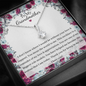 Little Ribbon Rhinestone Necklace For Grandma