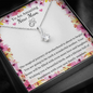 Little Ribbon Rhinestone Necklace For New Moms