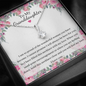 Little Ribbon Rhinestone Necklace For Granddaughter