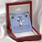 21st Birthday - Little Ribbon Rhinestone Necklace