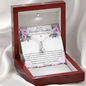 Little Ribbon Rhinestone Necklace For Your Daughter - Wedding Gift From Mom