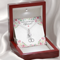 Officiant Proposal - Little Ribbon Rhinestone Crystal Necklace