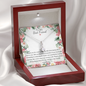 Little Ribbon Rhinestone Necklace For Best Friend