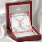 30th Birthday - Little Ribbon Rhinestone Necklace