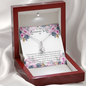 Little Ribbon Rhinestone Necklace For Your Wife