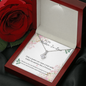Little Ribbon Rhinestone Crystal Necklace