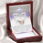 Double Interlocked Hearts Necklace For Daughter - Wedding Gift From Dad