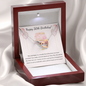 50th Birthday Gift - Double Interlocked Hearts Necklace