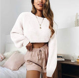 Adorable Puffy Cropped Sweater