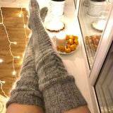 Soft Braided Thigh High Stocking Socks