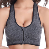Simplyy Fit® Yoga Vest Zipper Push Up Sports Bra