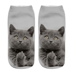 Kitty Cat Middle Finger Socks