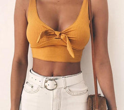 Olivia Bow Tie Cropped Top
