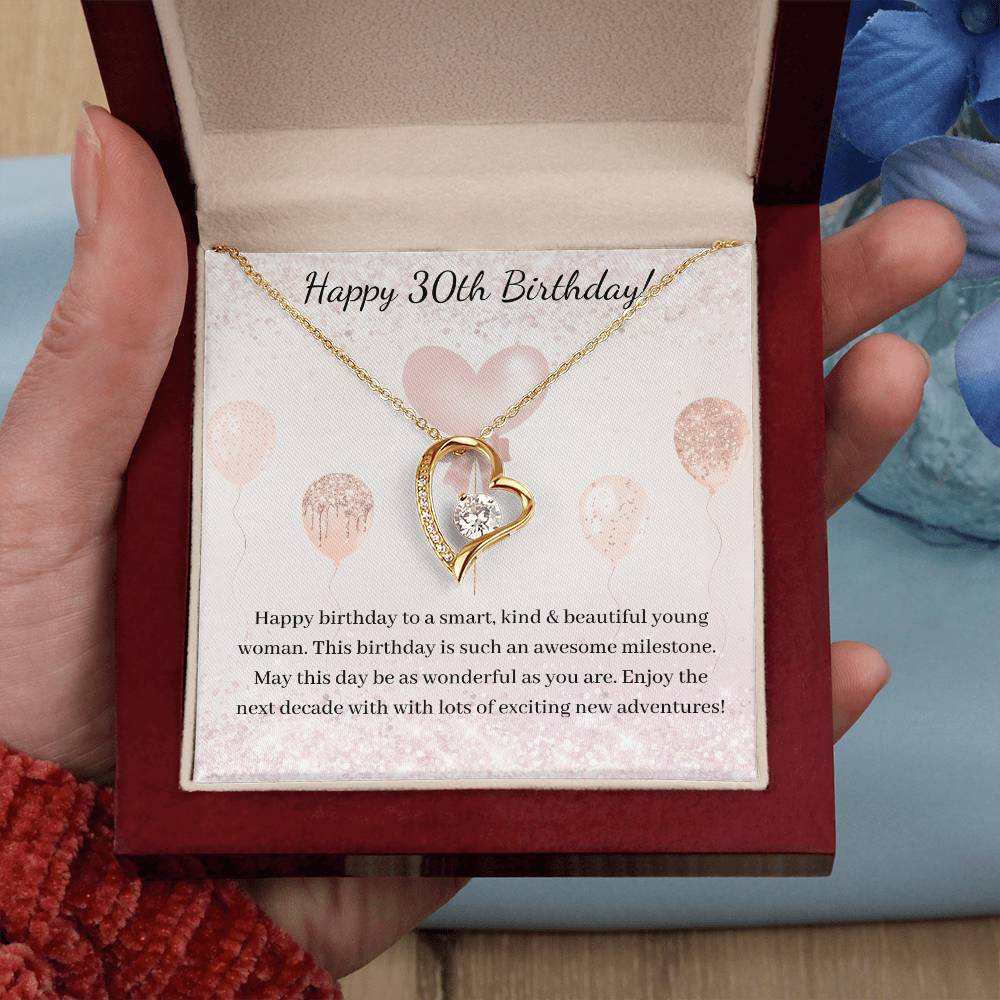 Happy 30th Birthday - Heart Necklace