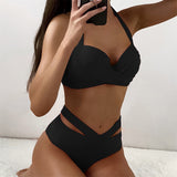 Allura Halter High Waisted Bikini Set