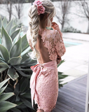 Elegant Floral Lace Dress