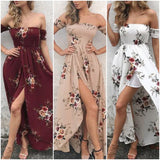 Quincy Floral Boho Maxi Side Slit Dress
