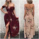 Quincy Floral Boho Maxi Side Slit Dress