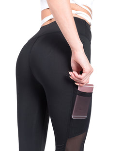 Simplyy Fit® Mesh Stripe Leggings With Pockets