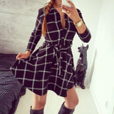 Adorable Checkered Plaid Button Up Dress