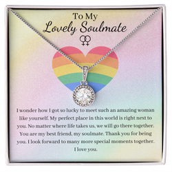 Lovely Eternal Love Circle Pendant Necklace For Your Lesbian Partner