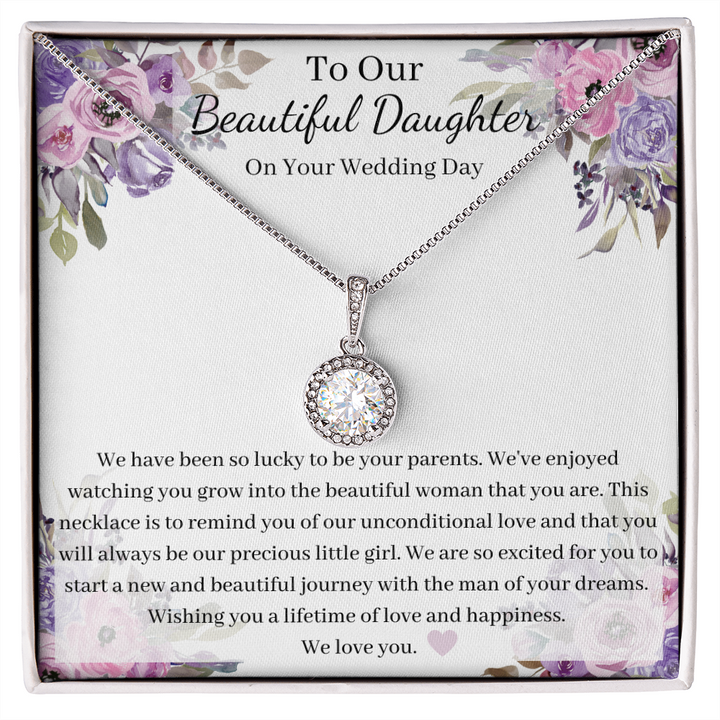 Beautiful Eternal Love Necklace To Your Daughter Wedding Day