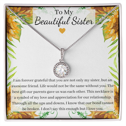 Lovely Eternal Love Circle Pendant Necklace For Your Sister