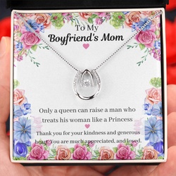Lucky Horseshoe Necklace For Boyfriend's Mom
