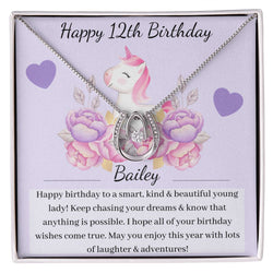 12th Birthday - Lucky Horseshoe Necklace
