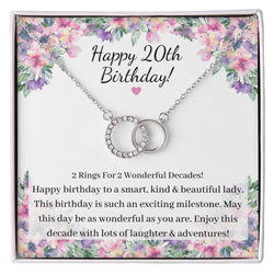 20th Birthday - Double Rings Necklace