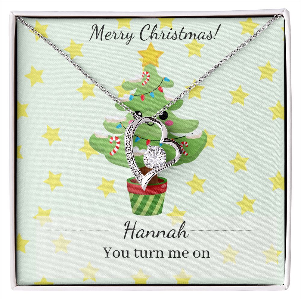 Heart Necklace - Merry Christmas, You Turn Me On