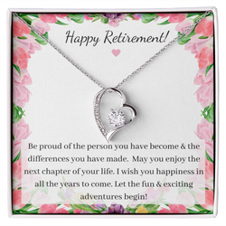 Retirement Gift - Beautiful Heart Necklace